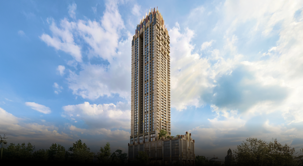 Full building view of The Crimson luxury residence